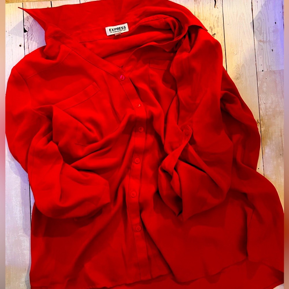 Express Red Shirt Size Medium